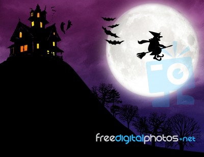 Halloween House Stock Photo