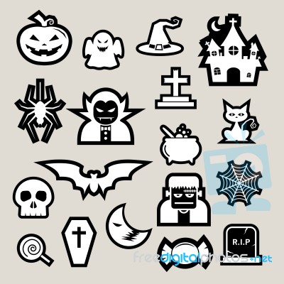 Halloween Icon Set Stock Image