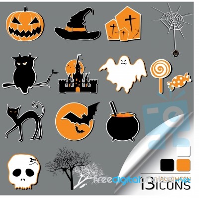 Halloween Icons Stock Image