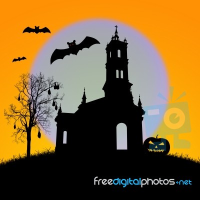 Halloween Night,useful For Some Halloween Concept Stock Photo