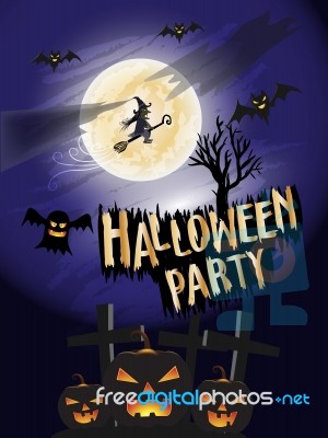 Halloween Party Concept Background Stock Image