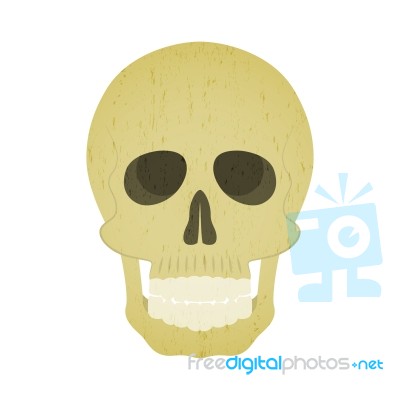 Halloween Vintage Grunge Design Style Skull Stock Image