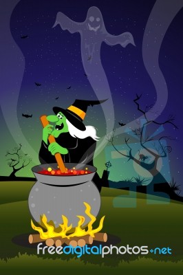 Halloween Witch Stock Image