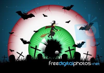Halloween Witch Eye  Stock Image