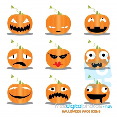 Halloween With Facial Expression Stock Image