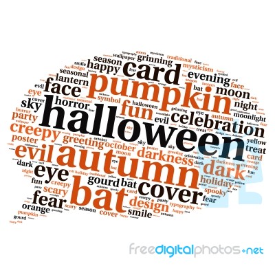 Halloween Words Background Stock Image