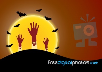 Halloween Zombie Hand  Stock Image