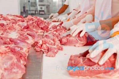 Ham Factory Stock Photo