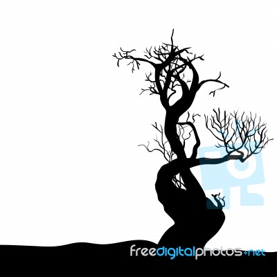 Hand Drawing Halloween Tree- Illustration Stock Image Hand Drawing Halloween Tree- Illustration Stock Image