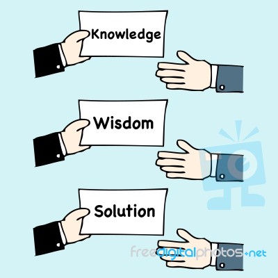 Hand Giving Knowledge,wisdom And Solution Stock Image