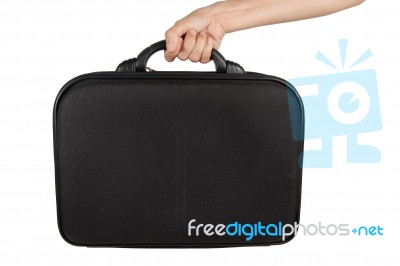 Hand Holding Briefcase Stock Photo
