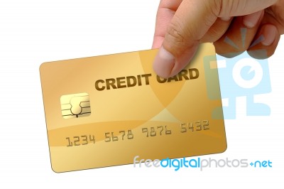 Hand Holding Credit Card Stock Image