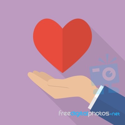 Hand Holding Heart Stock Image Hand Holding Heart Stock Image
