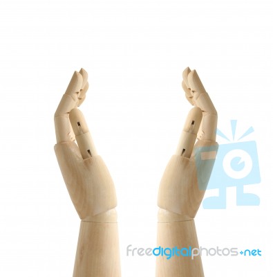 Hand Of Wooden Dummy Stock Photo
