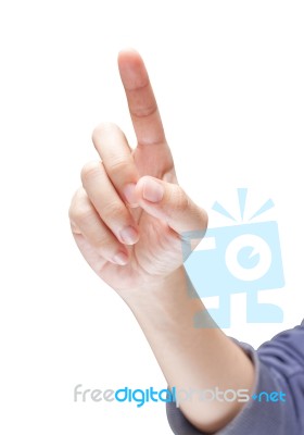 Hand Pointing Out Stock Photo