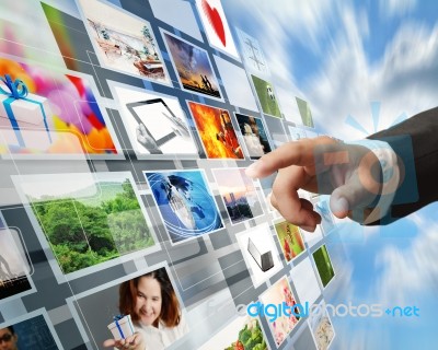 Hand Reaching Images Streaming Stock Photo