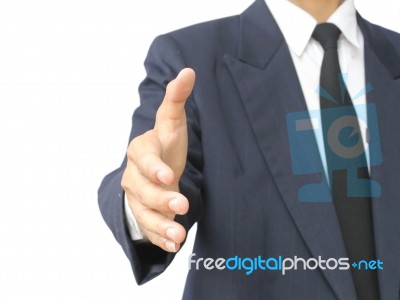 Hand Ready To Shake Stock Photo