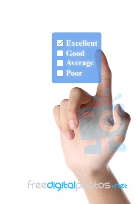Hand Select Rating Stock Photo