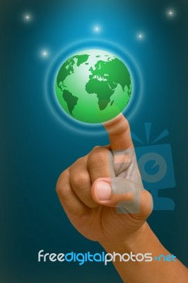 Hand To Save The World Stock Image