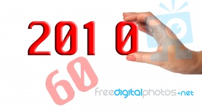 Hand With 2010 Stock Image