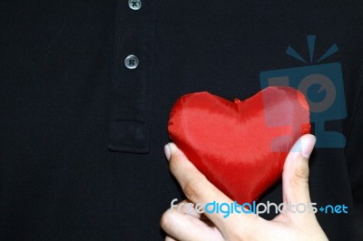 Hand With Heart Stock Photo