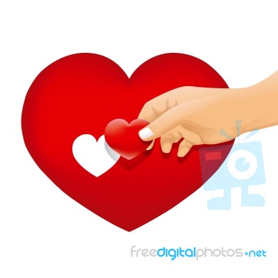 Hand With Love Concept Stock Image