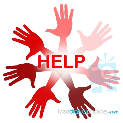 Hands Help Represents Question Human And Solution Stock Image