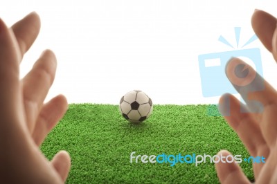 Hands To Defend A Ball Stock Photo