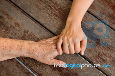 Hands Touching Stock Photo