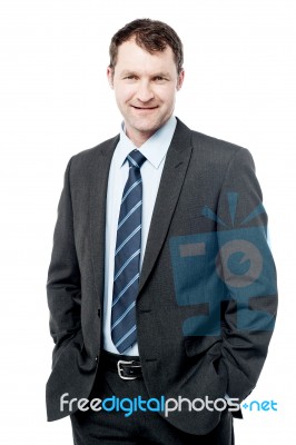 Handsome Confident Businessman Stock Photo