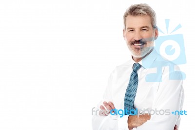 Handsome Entrepreneur Posing To Camera Stock Photo