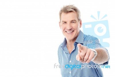 Handsome Man Pointing To You Stock Photo