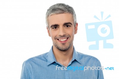 Handsome Middle Age Model Stock Photo