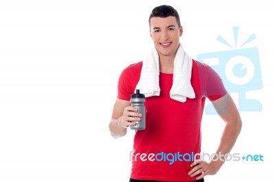 Handsome Young Fitness Guy Stock Photo