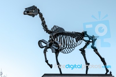 Hans Haacke Statue Gift Horse In Trafalgar Square Stock Photo
