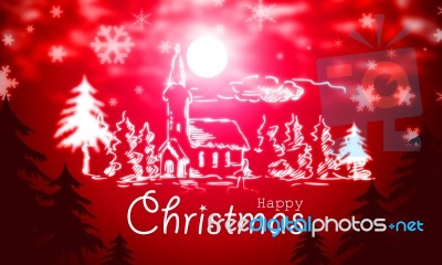 Happy Christmas In Red Colour Background Stock Image Stock Image