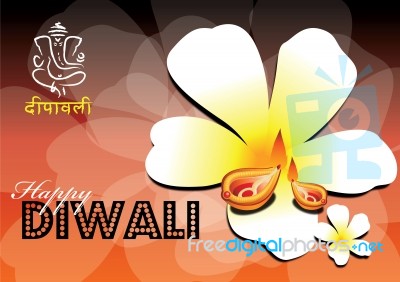 Happy Diwali Fire Festival Stock Image
