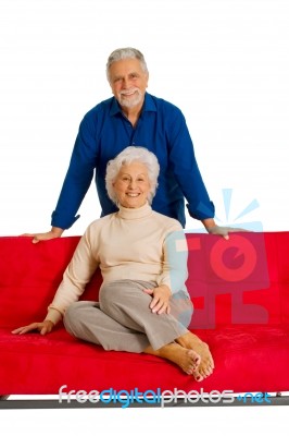 Happy Elder Couple Stock Photo