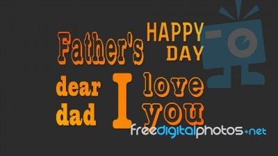Happy Father`s Day Lettering Background. Happy Fathers Day Calli… Stock Image
