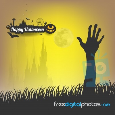Happy Halloween Message Design Background,card,  Illustrat Stock Image