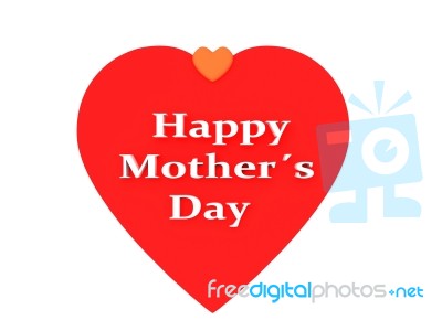 Happy Mothers Day, Cute Background. 3d Illustration Stock Image