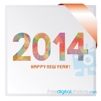 Happy New Year 2014 Card1 Stock Image