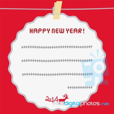Happy New Year 2014 Card11 Stock Image