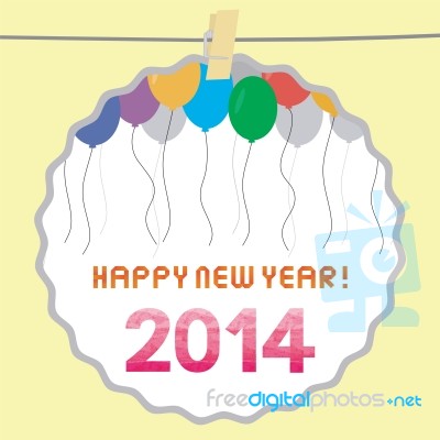 Happy New Year 2014 Card13 Stock Image