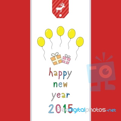 Happy New Year 2015 Greeting Card21 Stock Image