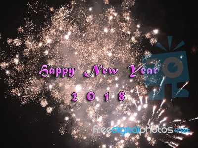 Happy New Year 2018 Stock Photo