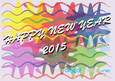 Happy New Year Color Splash Stock Image