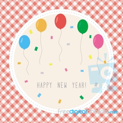Happy New Year Greeting Card2 Stock Image
