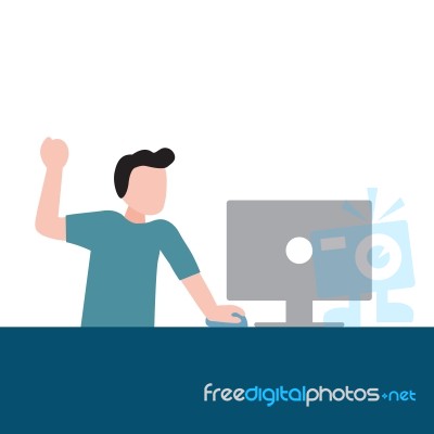 Happy People Spending Their Time Using Computer Modern Technology Stock Image Happy People Spending Their Time Using Computer Modern Technology Stock Image