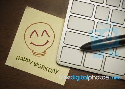 Happy Workday Stock Photo